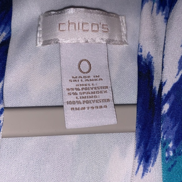 NWOT Chico’s Watercolor Patterned Princess Line Maxi Dress in Chico’s Size 0 - Picture 9 of 9